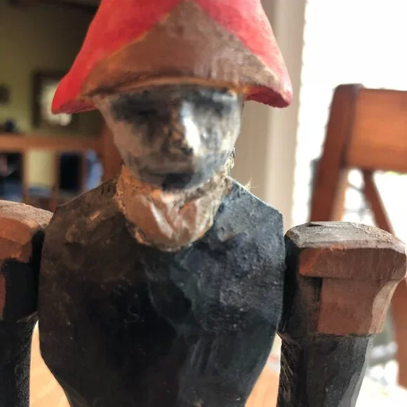 Vintage Folk Art Wood Hand Carved Painted Whirlygig Toy Soldier - Picture 4 of 6
